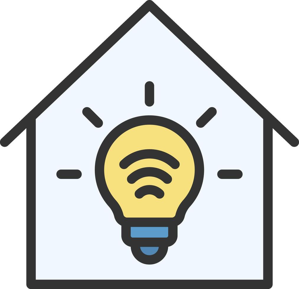 Smart Lighting icon image. Suitable for mobile apps, web apps and print media. vector