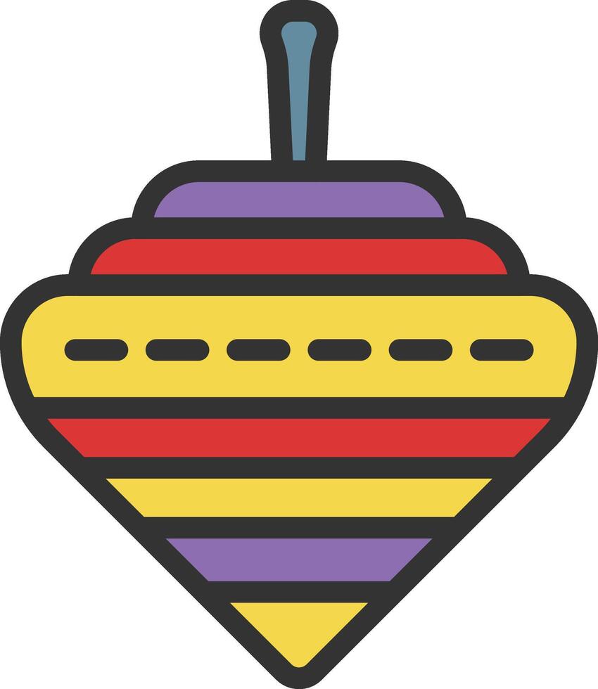 Spinning Top icon image. Suitable for mobile apps, web apps and print media. vector