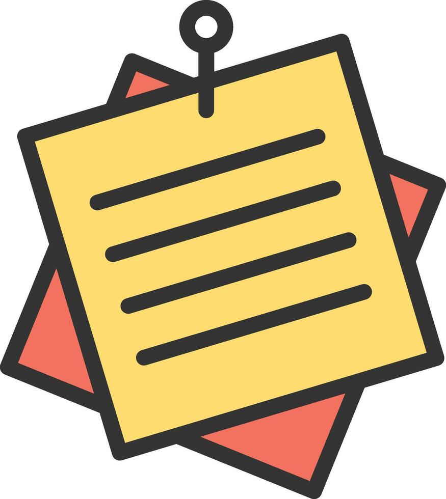 Sticky Note icon image. Suitable for mobile apps, web apps and print media. vector