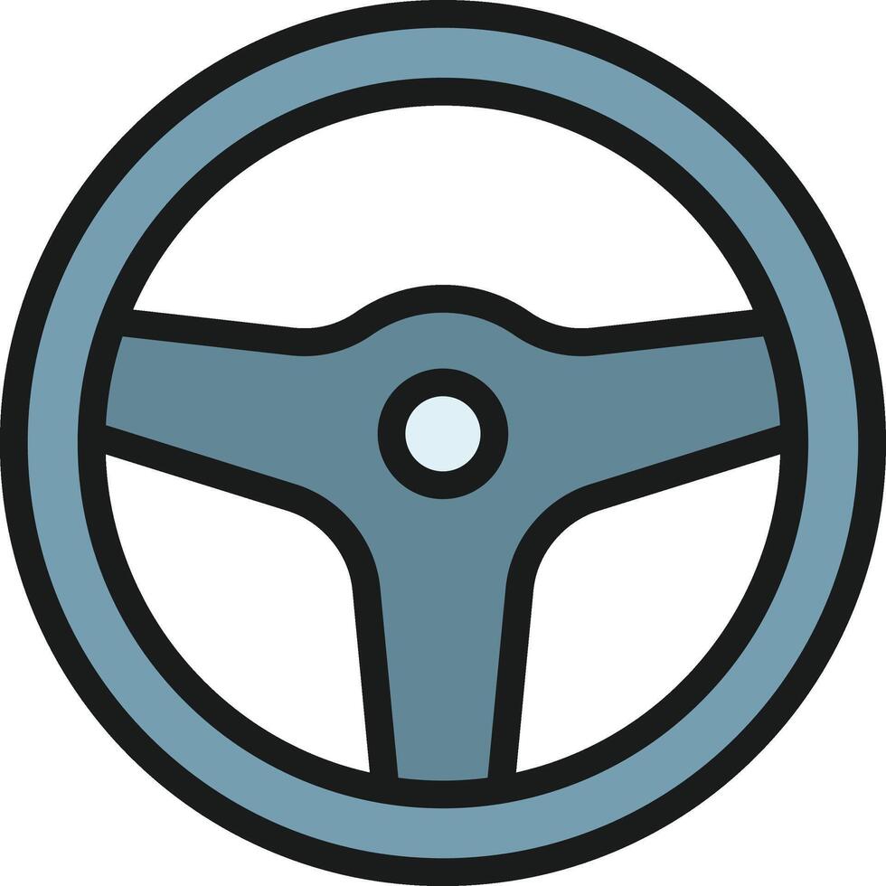Steering Wheel icon image. Suitable for mobile apps, web apps and print media. vector