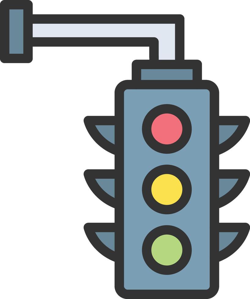 Traffic Light icon image. Suitable for mobile apps, web apps and print media. vector