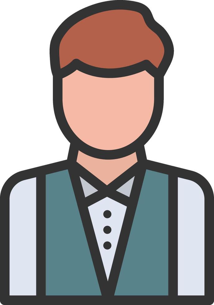 Waiter icon image. Suitable for mobile apps, web apps and print media. vector