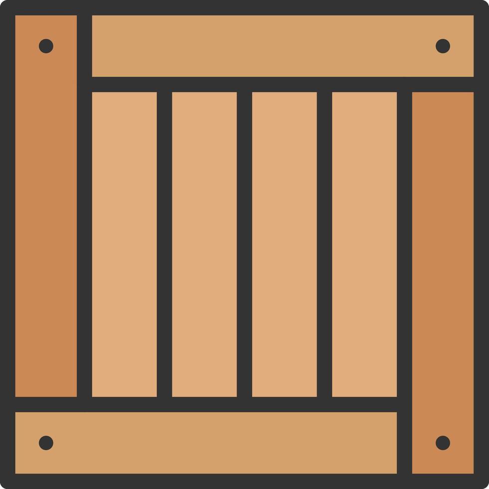 Wooden Box icon image. Suitable for mobile apps, web apps and print media. vector