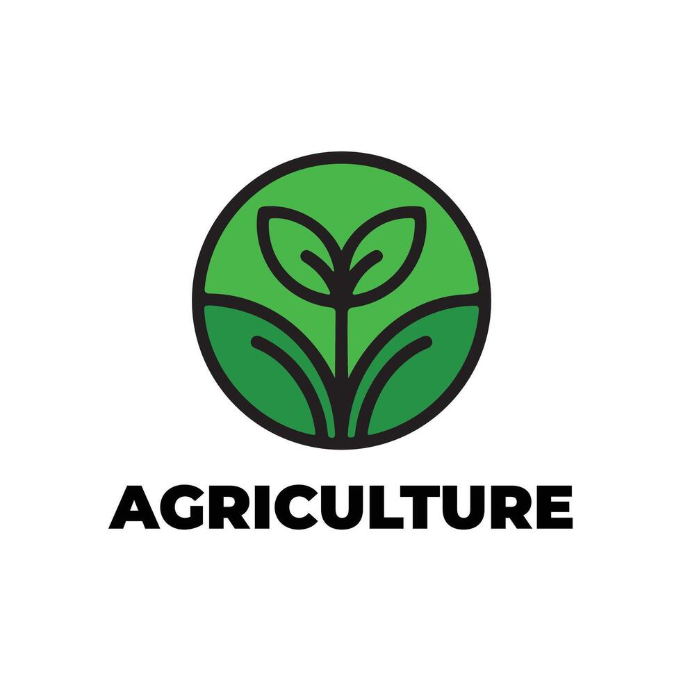 Agriculture Logo Design for Farming, Wheat Farm, Farm Field, Natural Harvest, and Farmer Association vector