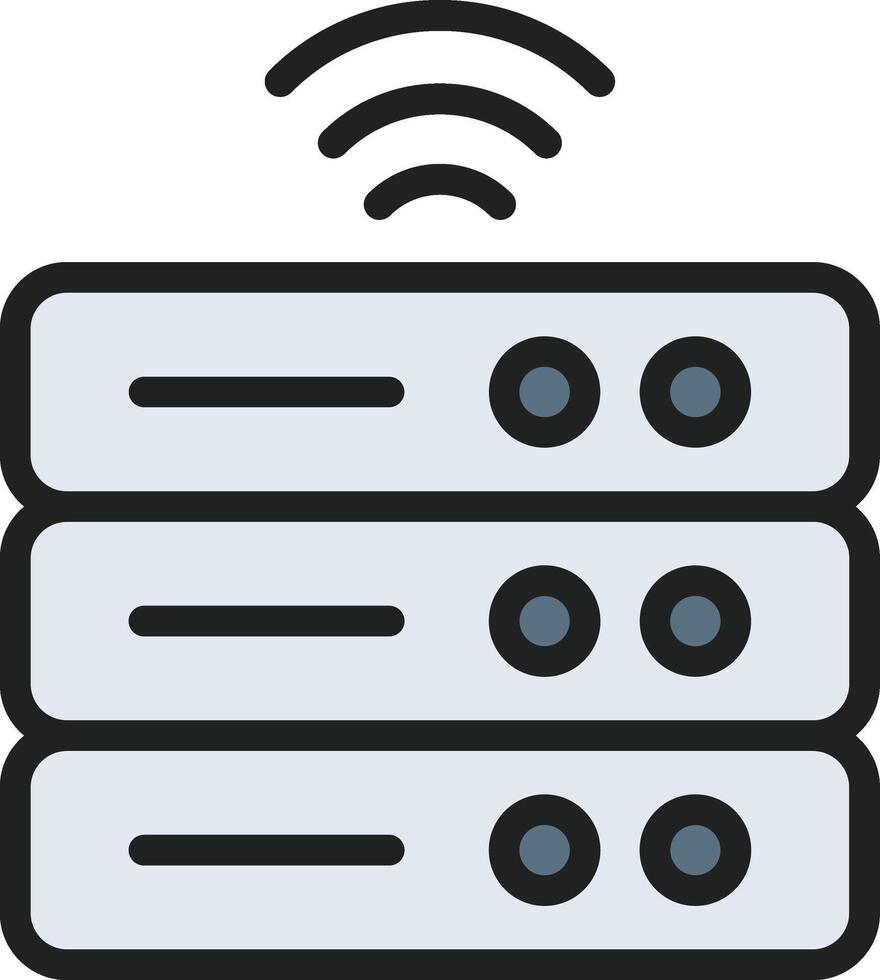 Wireless Database icon image. Suitable for mobile apps, web apps and print media. vector