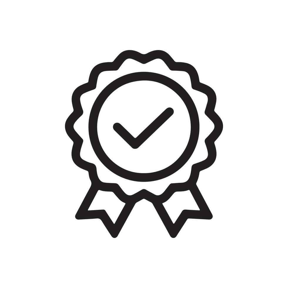 Badge Icon - Modern Flat Style Award Symbol for Website Design, Logo, App, and UI - Illustration vector