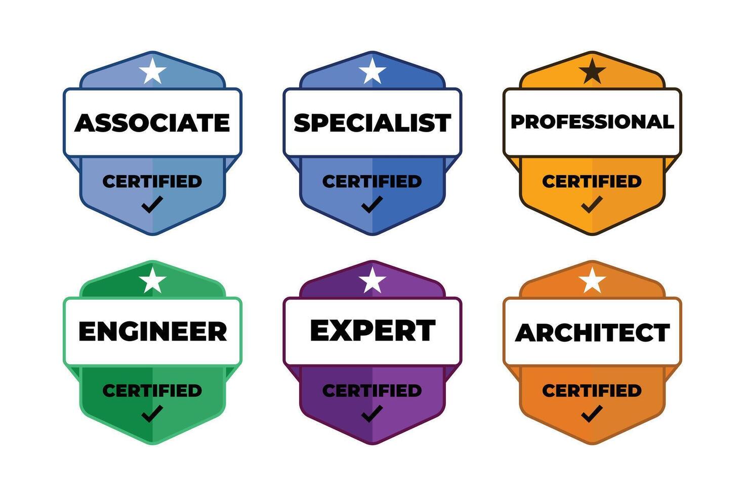 Certified Logo Badge Template - Modern Certification Emblem vector