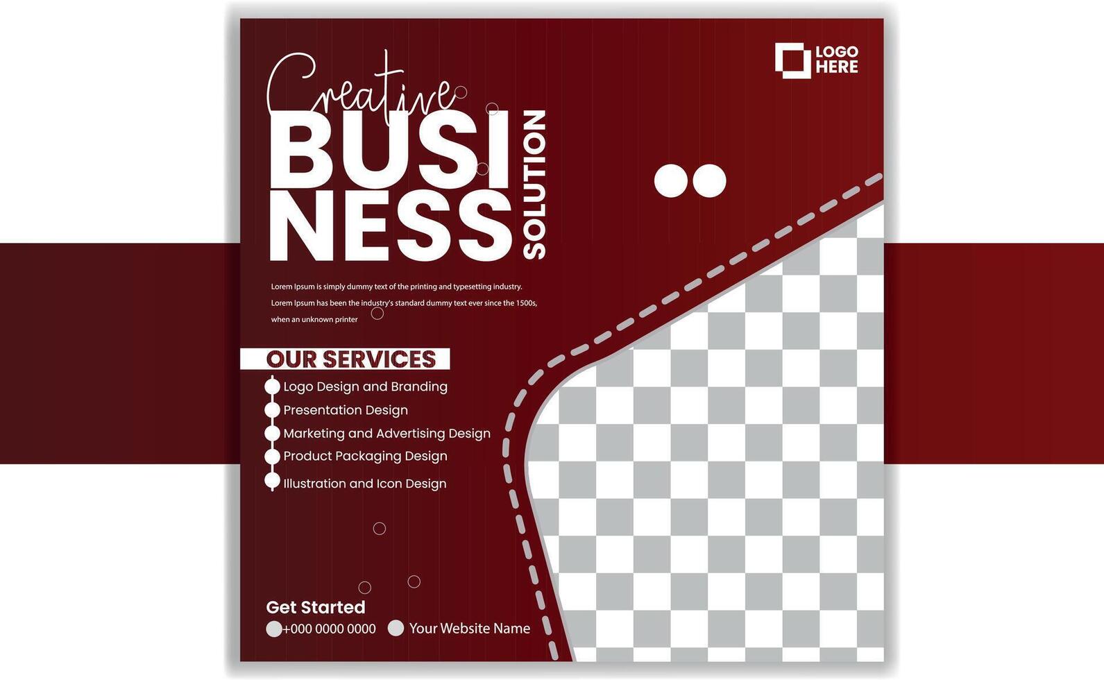 Creative Business Social Media Post Design Template vector