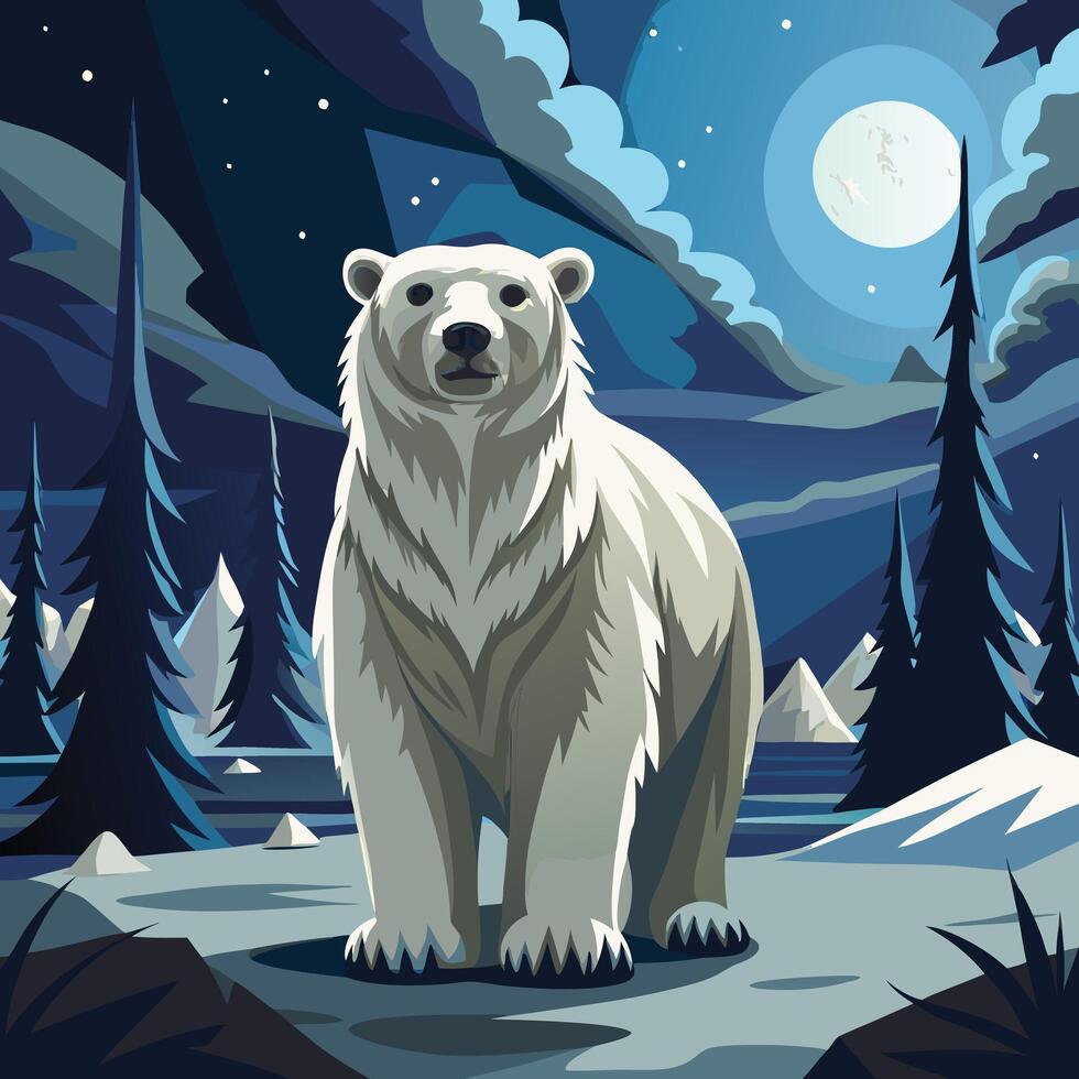 A polar bear vector