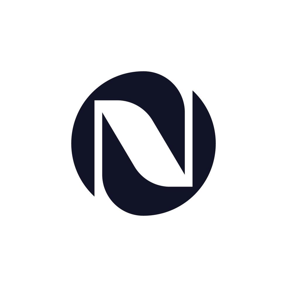 Letter N logo template element vector