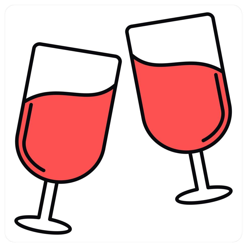 Drinks and food icon concept vector