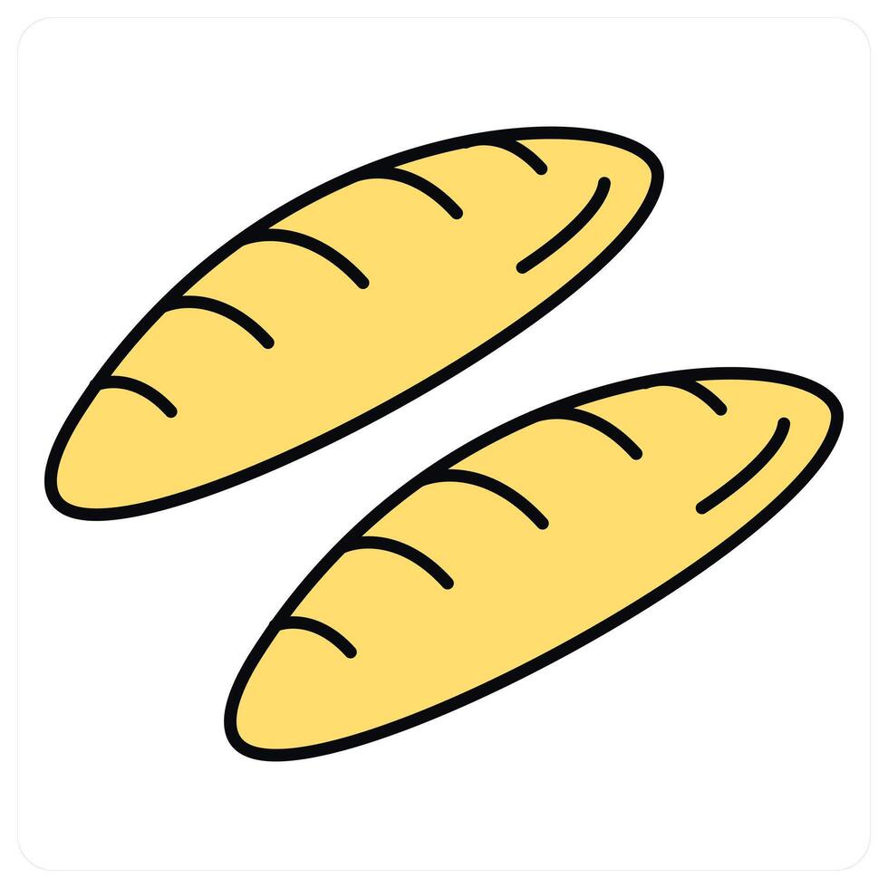 Loaf Bread and breakfast icon concept vector