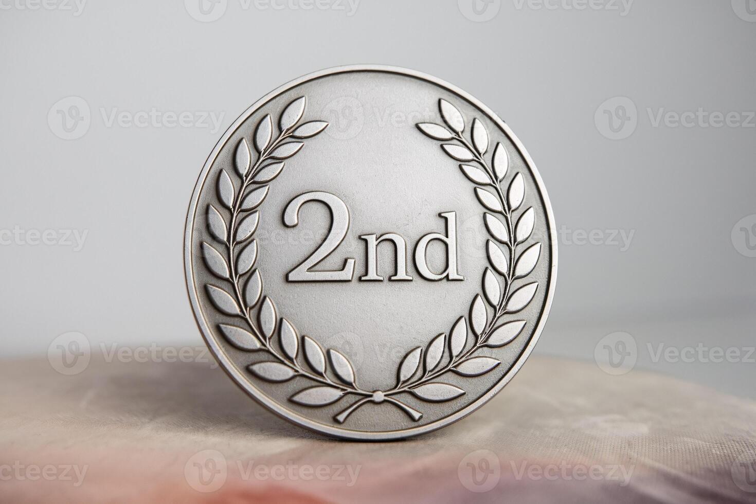 Silver Medal with Laurel Wreath Design for Second Place photo