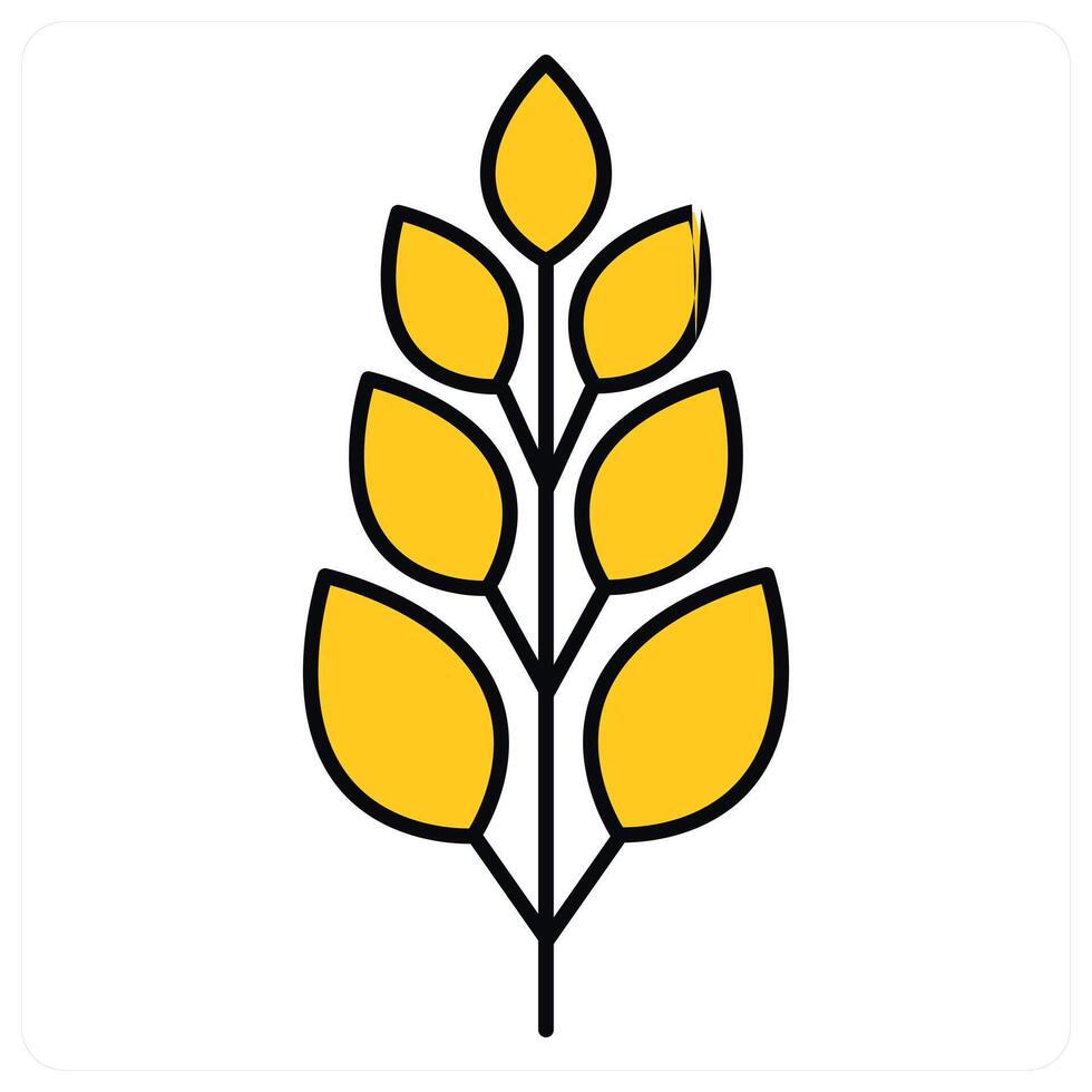 Wheat Leaves and nature icon concept vector