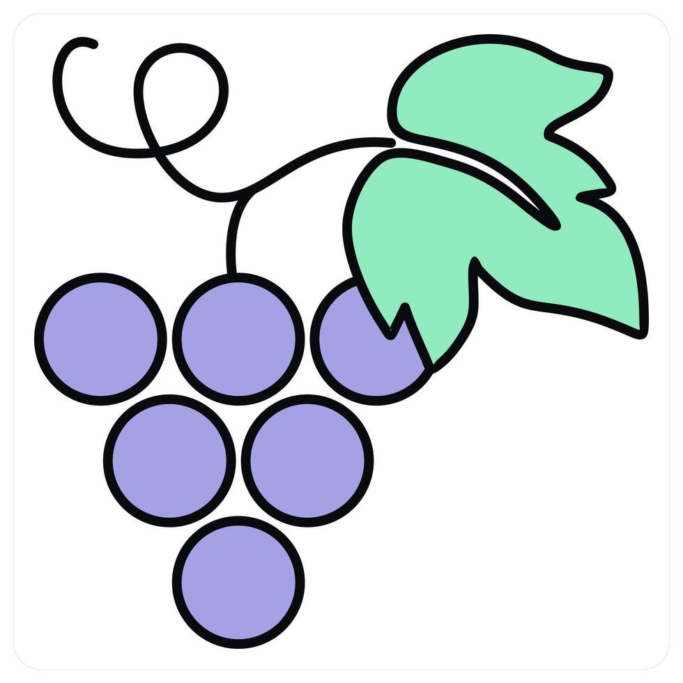 Grapes and food icon concept vector