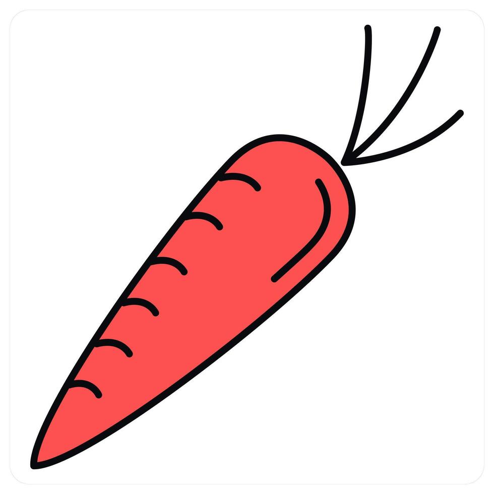 Carrot and food icon concept vector
