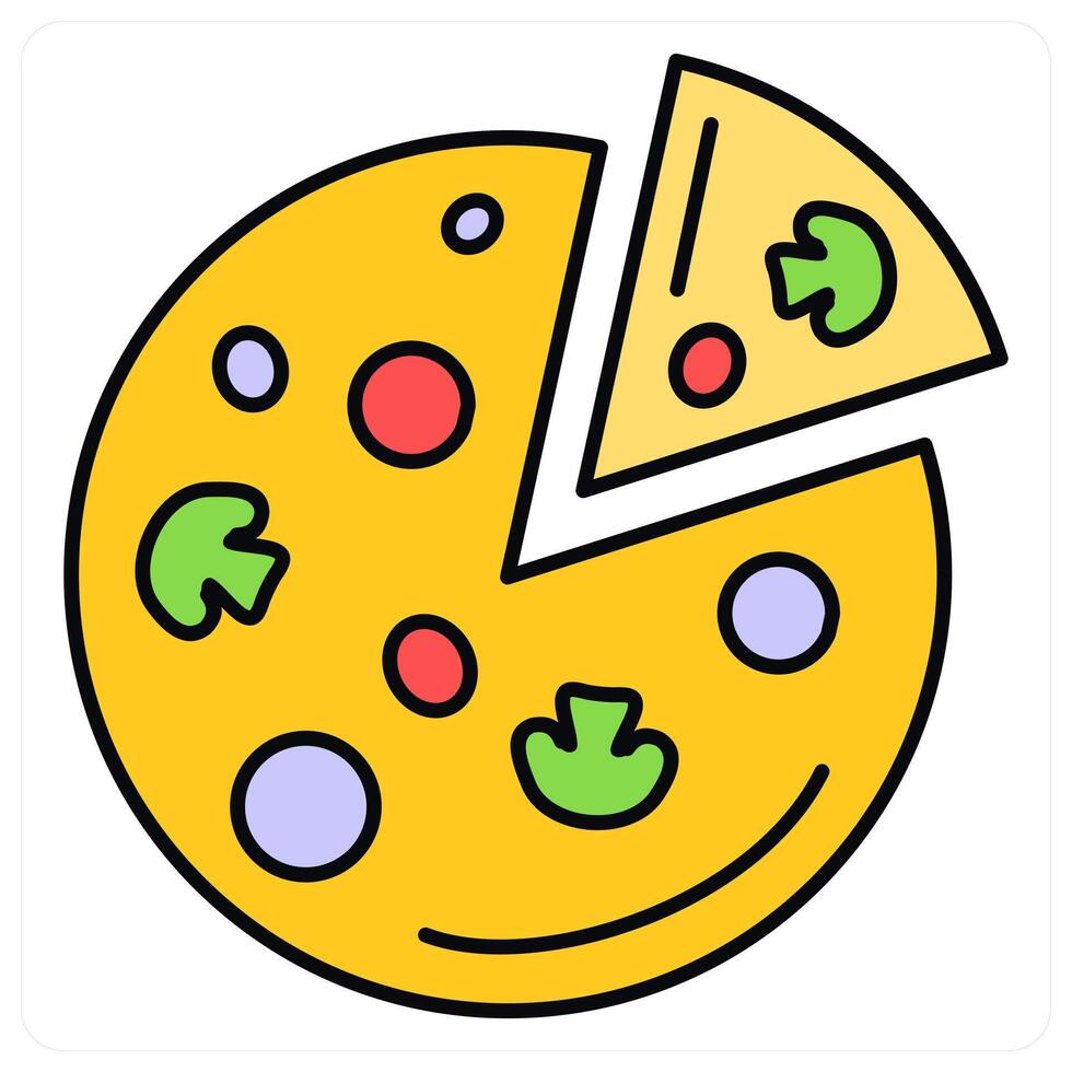 Pizza and fast food icon concept vector