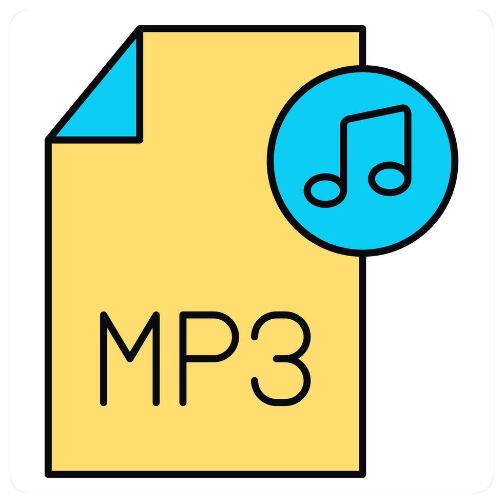 MP3 and audio icon concept vector