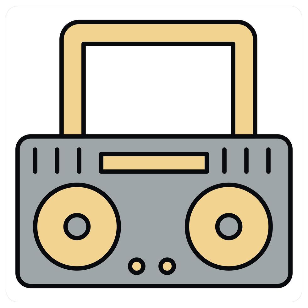 Radio and sound icon concept vector