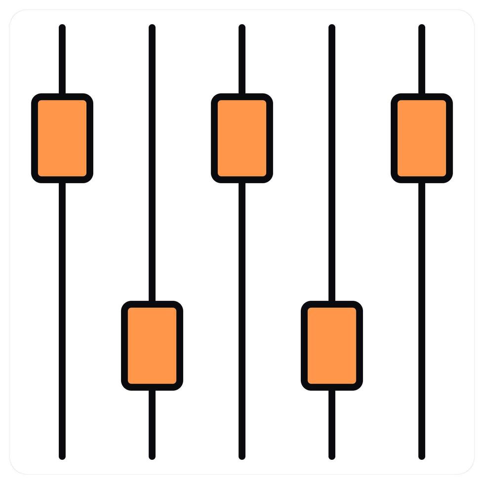 Music Levels and levels icon concept vector
