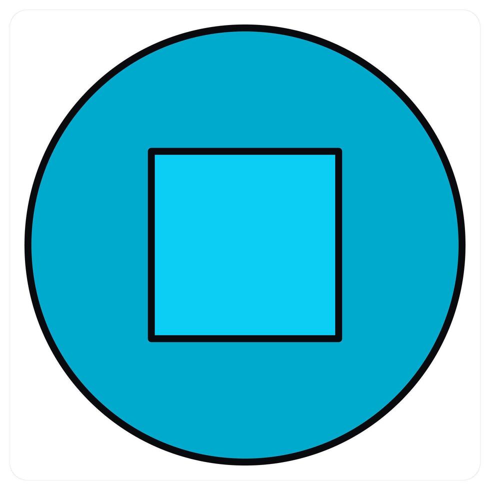 Stop and button icon concept vector