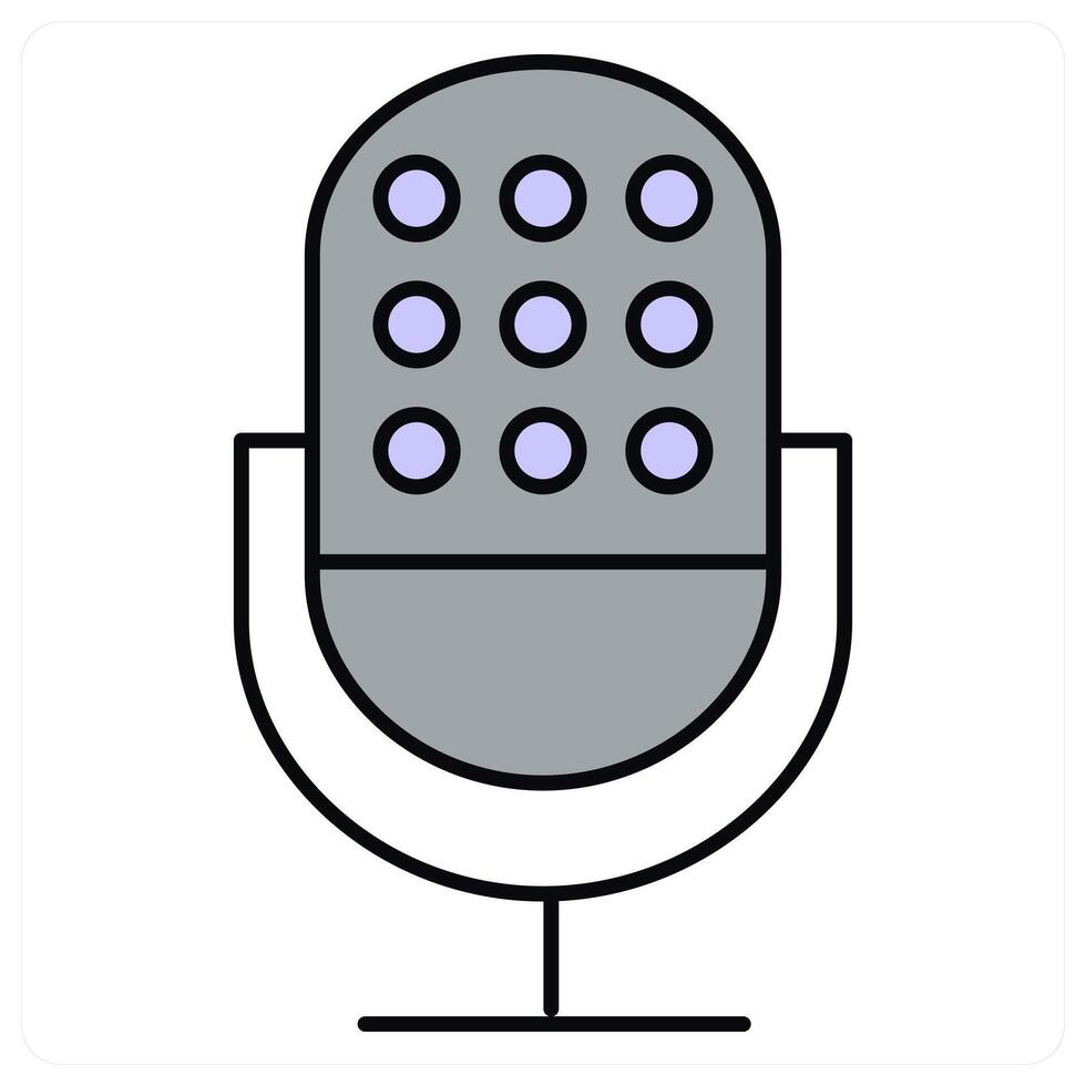 Microphone and mic icon concept vector