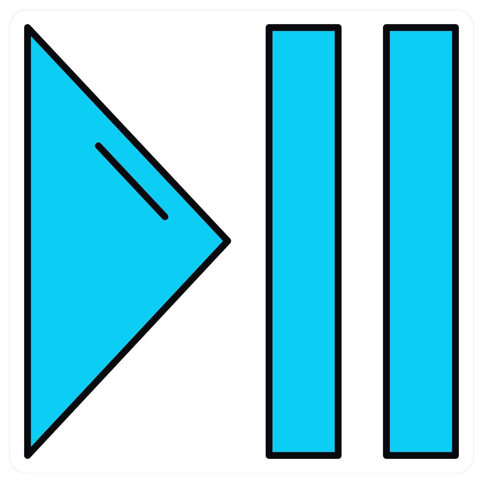 Play Forward and forward icon concept vector
