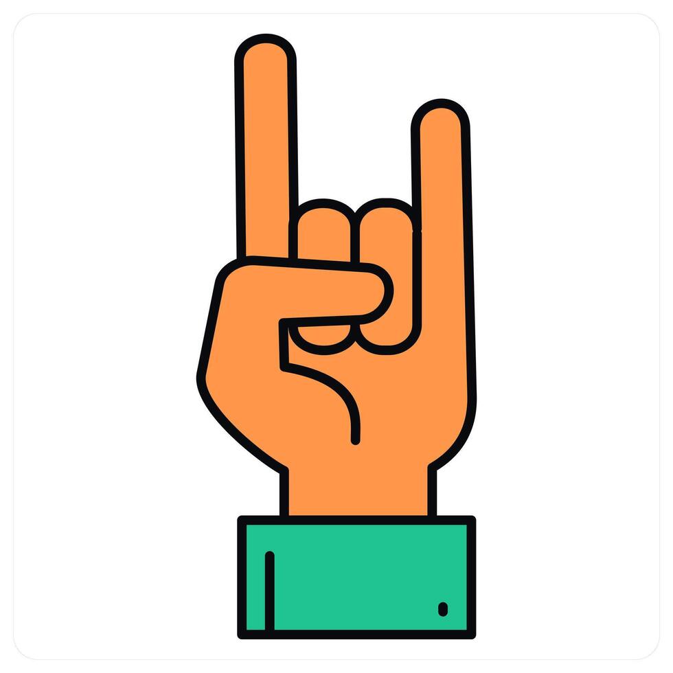 You Rock and hand icon concept vector
