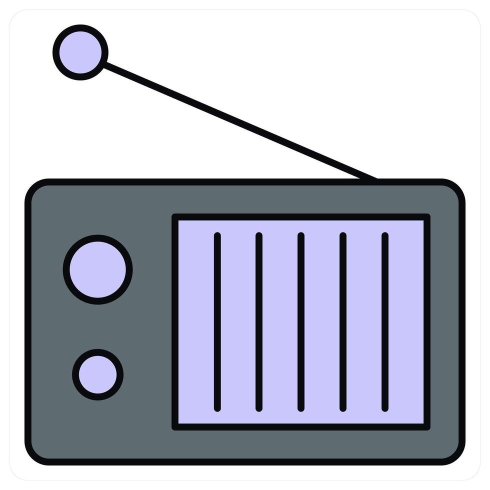 Radio and sound icon concept vector