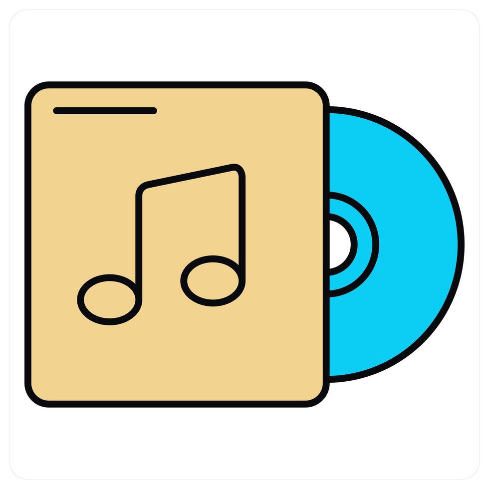 Music CD and cd icon concept vector