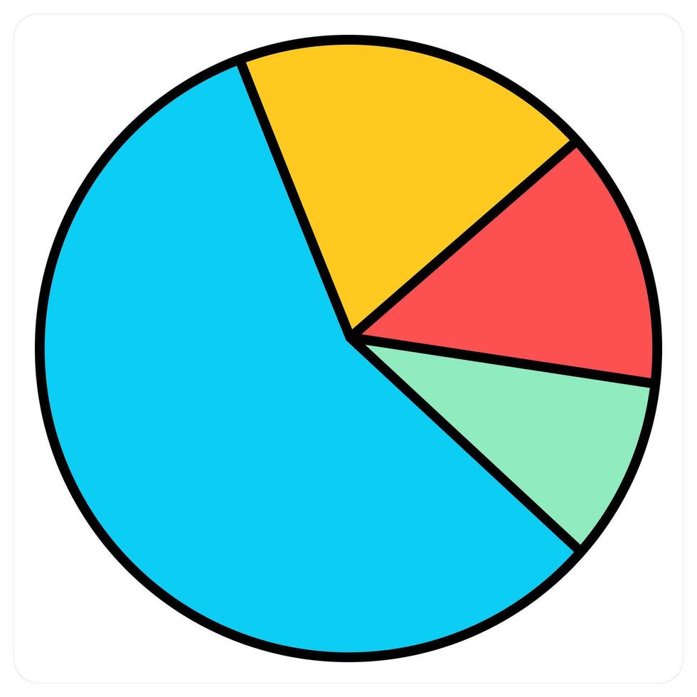 Pie Chart and analysis icon concept vector