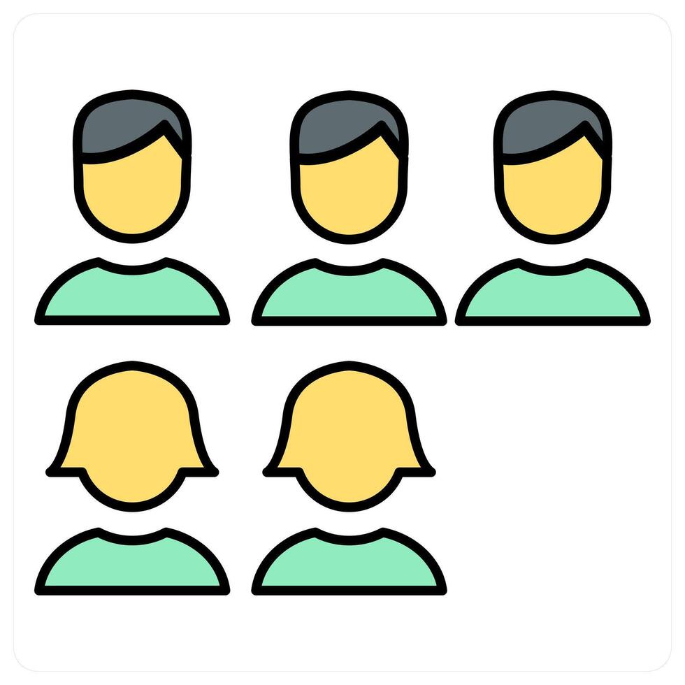 Employee and male icon concept vector