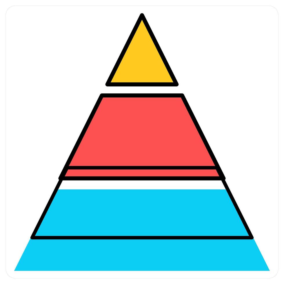 Pyramid and chart icon concept vector