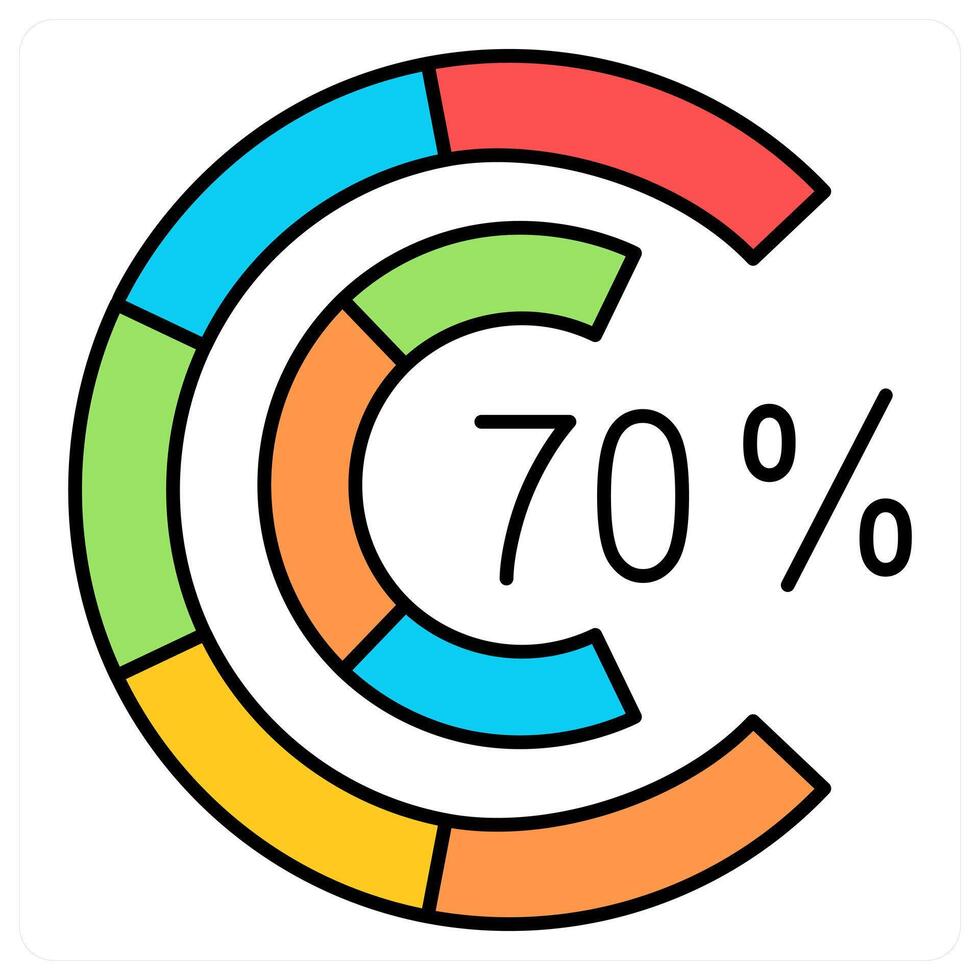 Diagram and bar chart icon concept vector