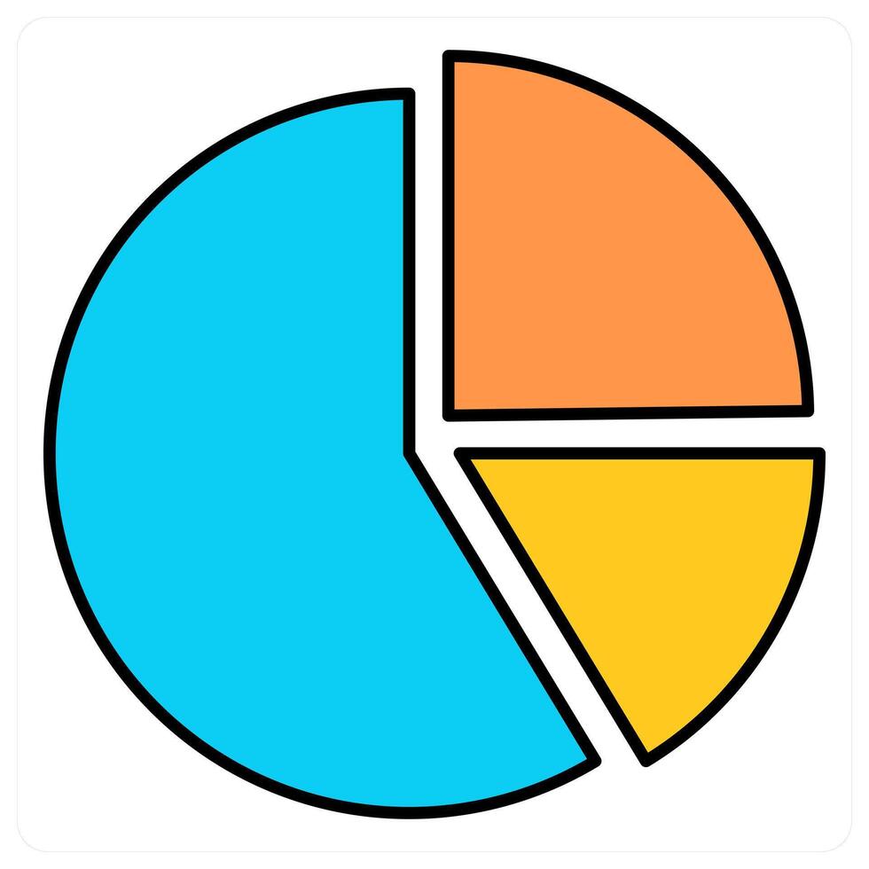 Pie Chart and analysis icon concept vector