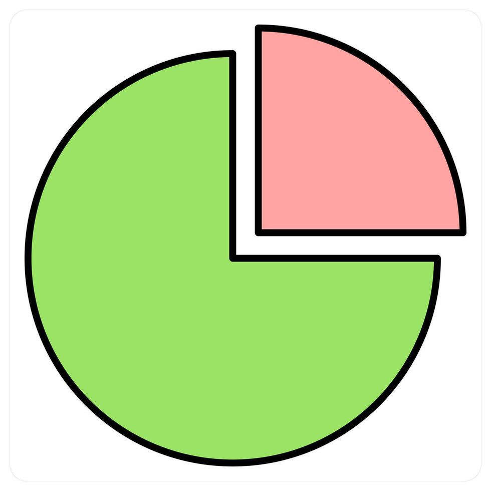 Pie Chart and analysis icon concept vector