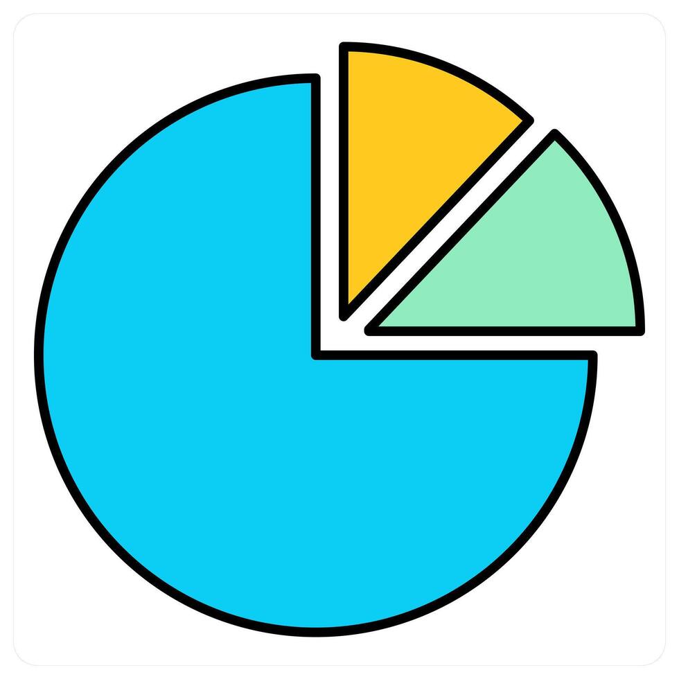 Pie Chart and analysis icon concept vector