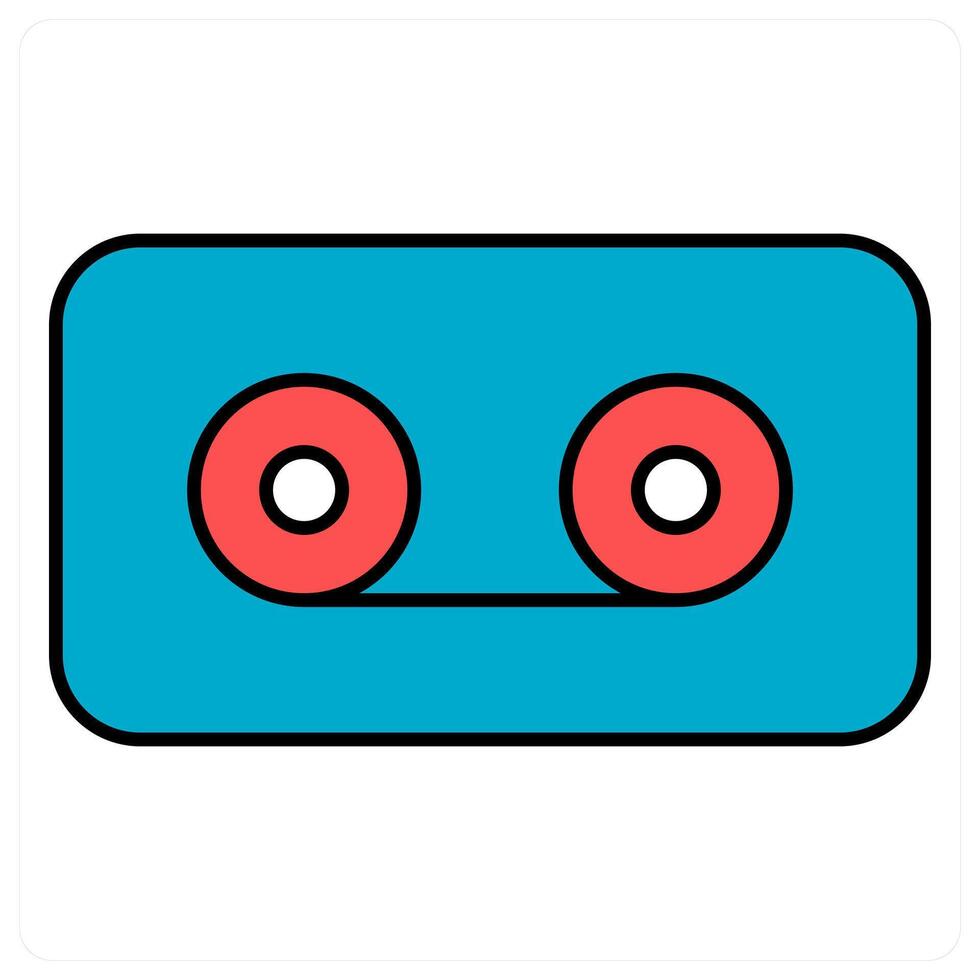 Cassette and radio icon concept vector
