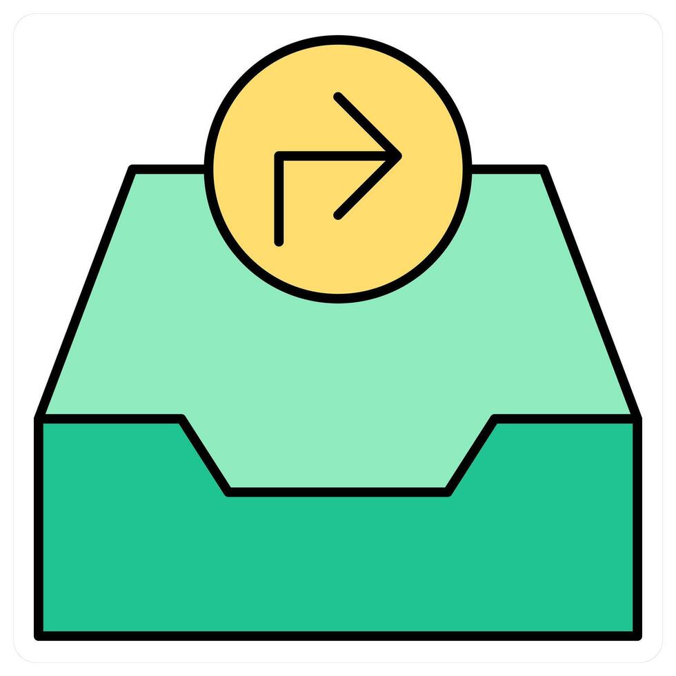 Send Archive and box icon concept vector
