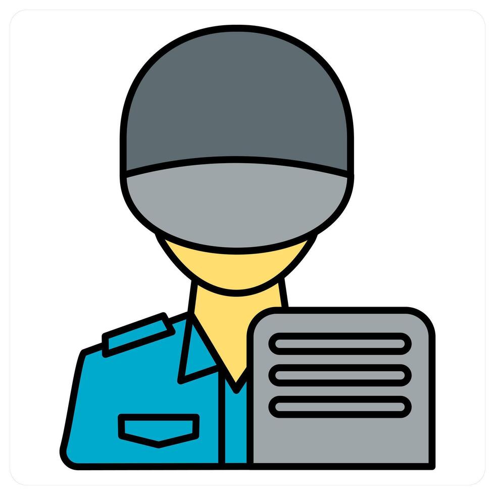 Police Officer and office icon concept vector