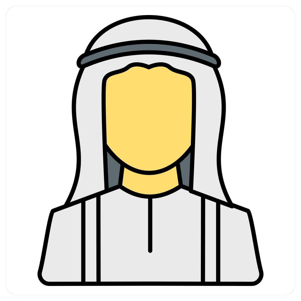 Arab Man and avatar icon concept vector