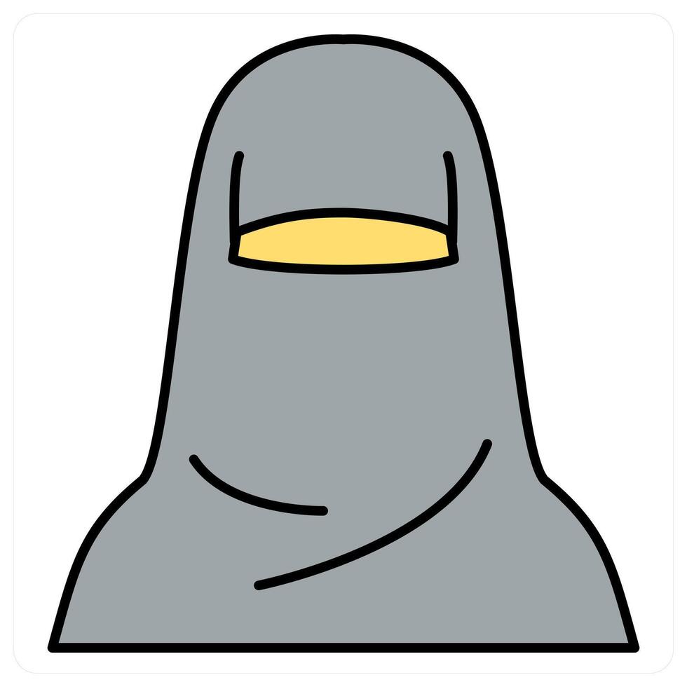 Muslim Woman and muslim girl icon concept vector
