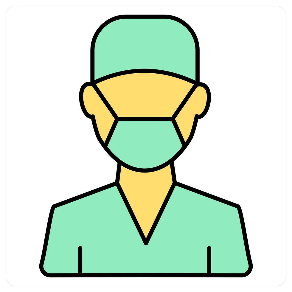 Surgeon and health care icon concept vector