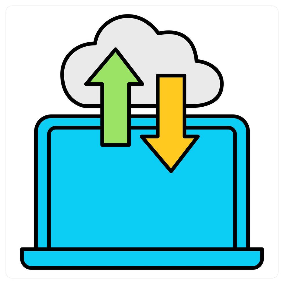 Cloud Computing and data icon concept vector