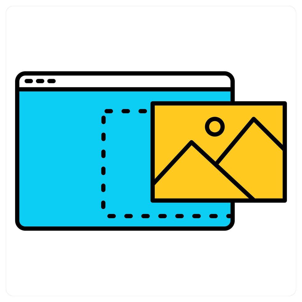 Webpage Image and education icon concept vector