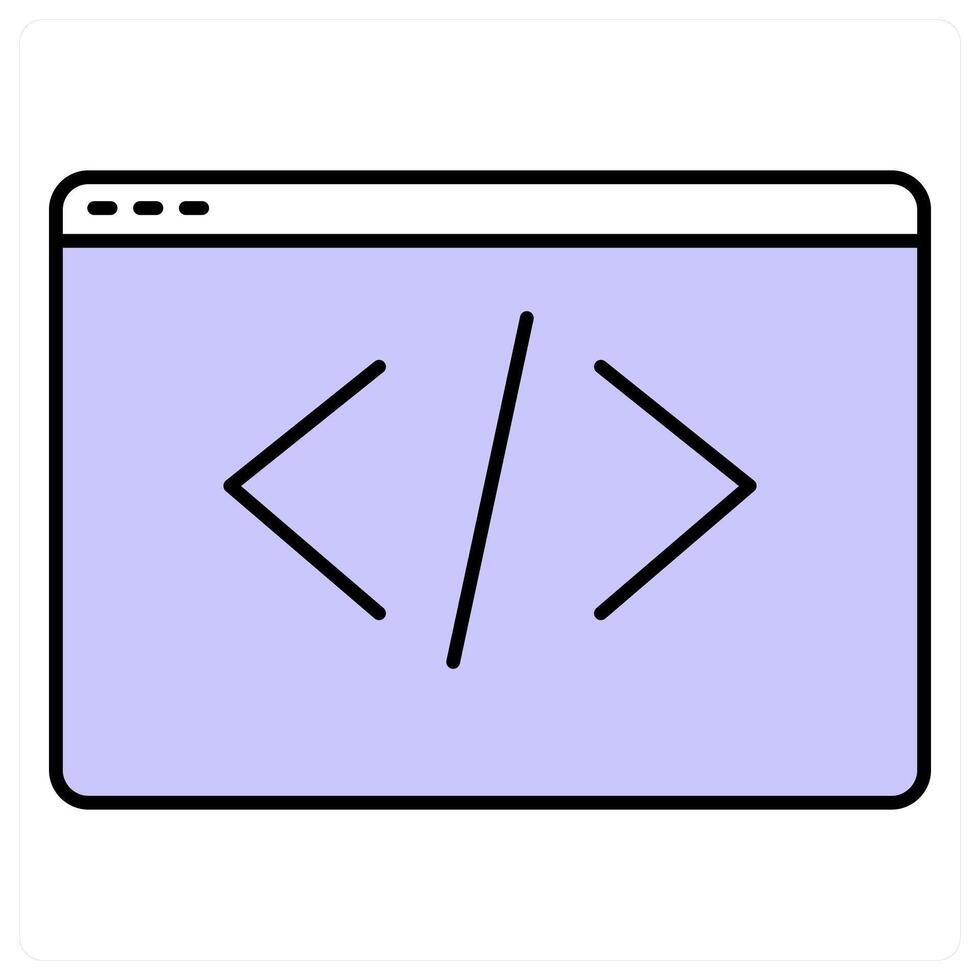 Programming and object icon concept vector