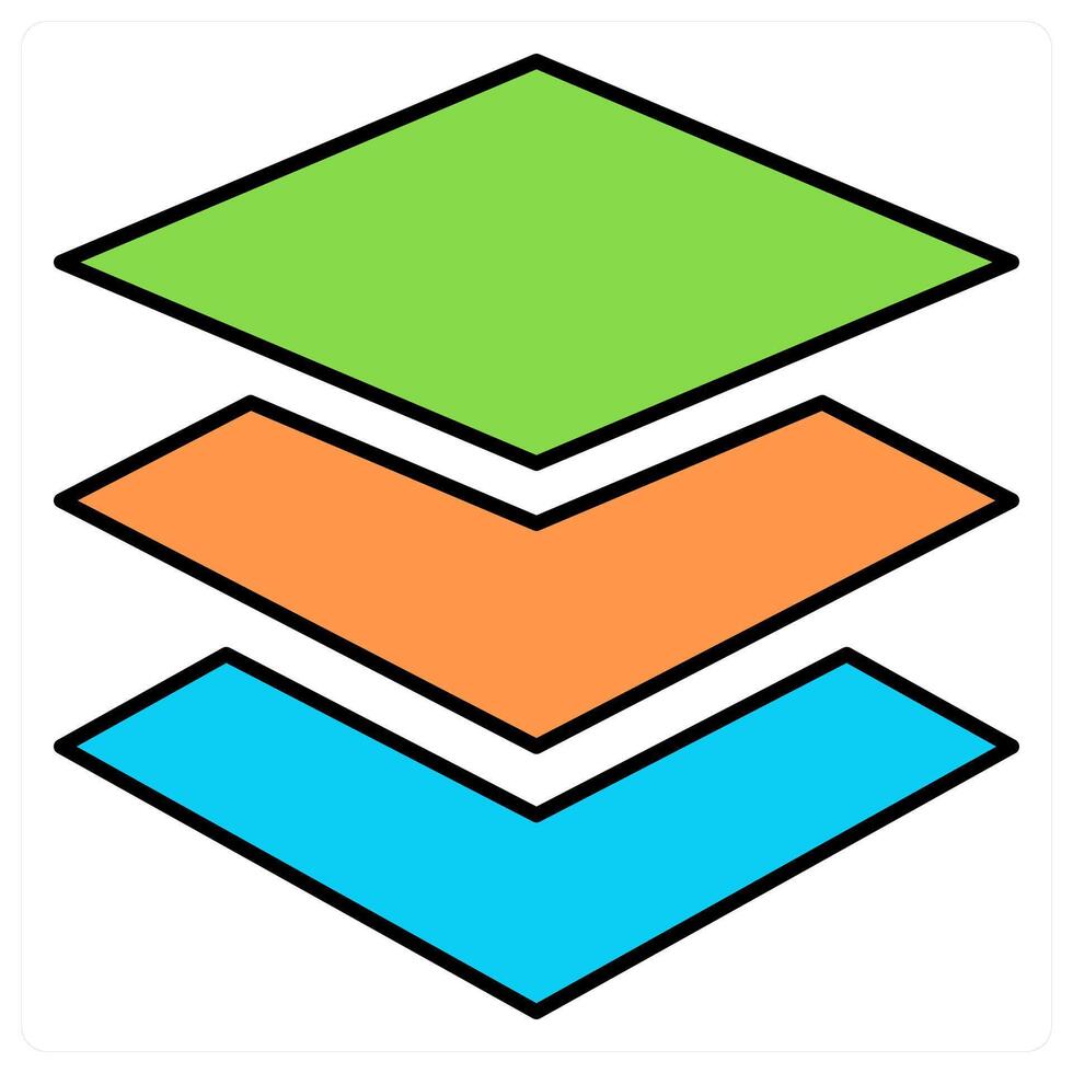 Layers and designing icon concept vector
