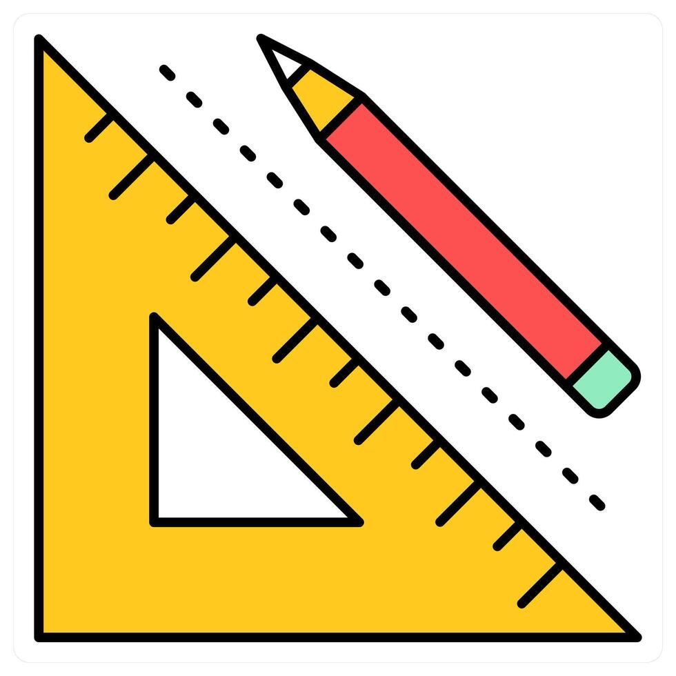 Geometry and tool icon concept vector