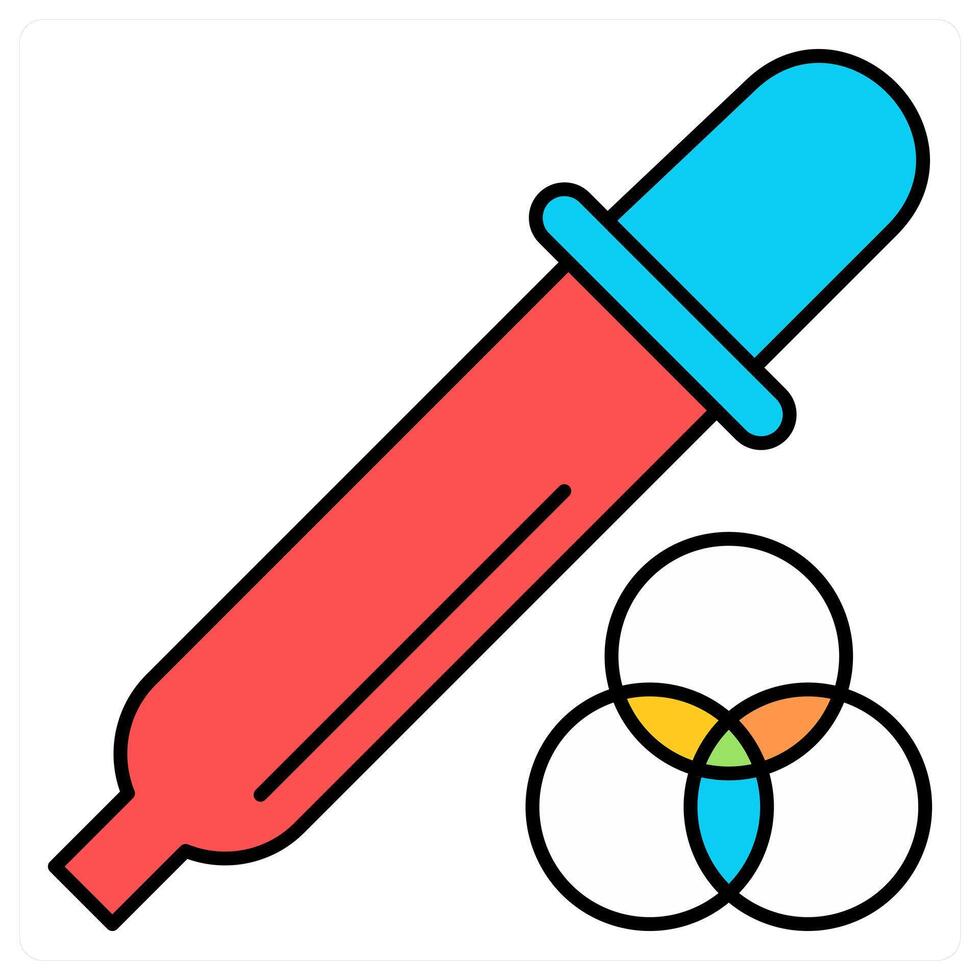 Dropper and education icon concept vector