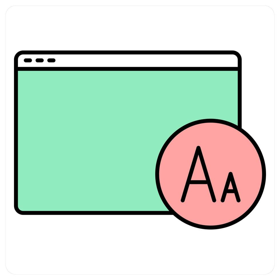 Webpage and website icon concept vector